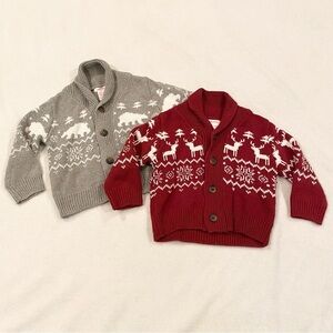 4/$20 Baby Boys Cardigan Button Up Cable Knit Sweater Lot 6-12 months Photos 🛑